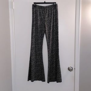 Leopard print bell bottoms